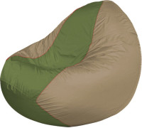 Кресло-мешок Flagman Classic К2.1-214 бежевый темный/оливковый