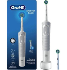 Электрическая зубная щетка Oral-B Vitality D100 Starterkit + 2 насадки серый