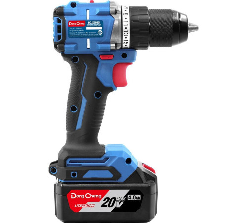 Ударная дрель-шуруповерт DongCheng DCJZ2060i Type EM с 2-мя АКБ, кейс