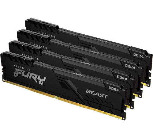 Оперативная память Kingston FURY Beast 4x32GB DDR4 PC4-25600 KF432C16BBK4/128
