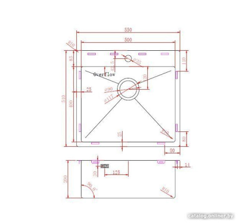 Кухонная мойка Aquasanita Aira AIR 100 N-T графит