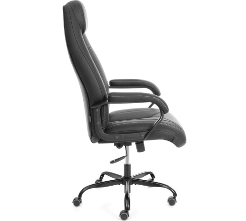 Офисное кресло TetChair Boss metalBL кожзам черный, 36-6