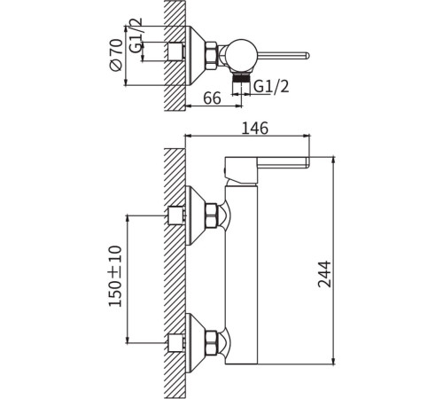 Смеситель Lauter Velvet 21СК9696С
