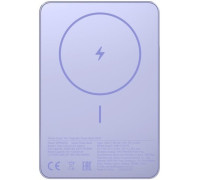 Внешний аккумулятор Xiaomi Super Slim Magnetic Power Bank 5000mAh WPB0507S сиреневый, международная версия