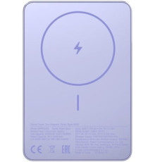 Внешний аккумулятор Xiaomi Super Slim Magnetic Power Bank 5000mAh WPB0507S сиреневый, международная версия