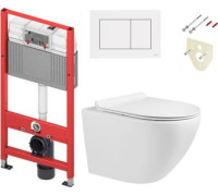 Унитаз подвесной Grado GD-W203T + TECE Kit 9400413 с кнопкой смыва