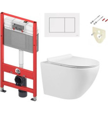 Унитаз подвесной Grado GD-W203T + TECE Kit 9400413 с кнопкой смыва