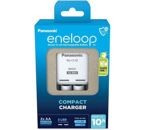 Аккумуляторы + зарядное Panasonic BQ-CC50 + 2xAA