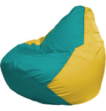 Кресло-мешок Flagman Груша Макси Г2.1-313 желтый/бирюзовый