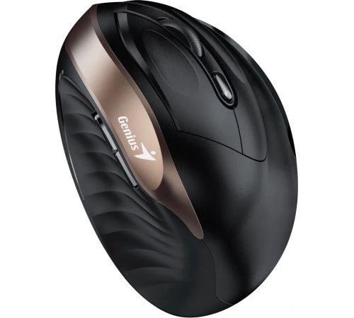 Вертикальная мышь Genius Ergo 8250S черный/золотистый