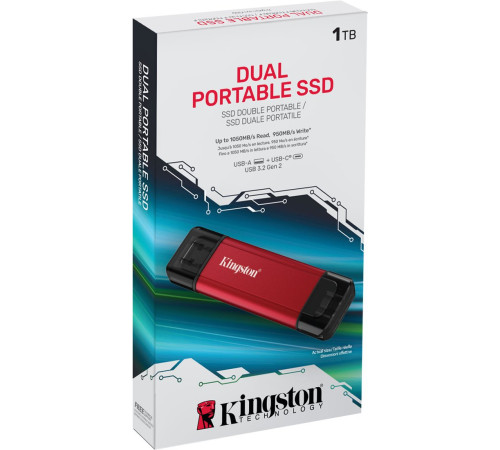 Внешний накопитель Kingston Dual Portable SSD SPSD/1TB