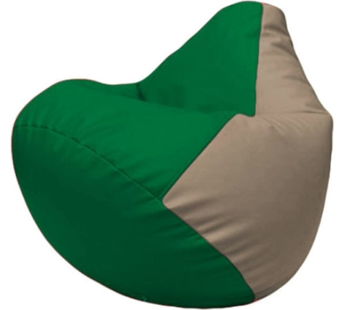 Кресло-мешок Flagman Груша Макси Г2.3-0102 зелёный/светло-серый