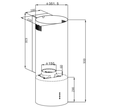 Кухонная вытяжка MAUNFELD Lee Wall 35 нержавеющая сталь