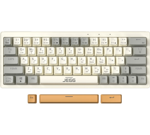 Клавиатура JEGG ZA63 Pro Beige Gray Yellow TNT Yellow