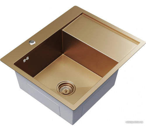 Кухонная мойка Mixline Pro 552925 бронза, с сифоном