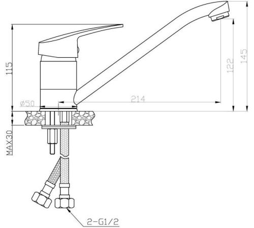 Смеситель AV Engineering AVXAN4-B151-237