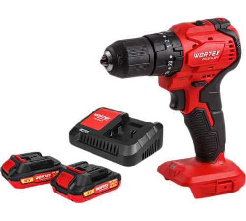 Ударная дрель-шуруповерт Wortex BD 2030-1 DLi 1333424 с 2-мя АКБ
