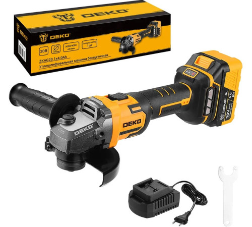 Угловая шлифмашина Deko ZKAG20 084-1044 с 1-им АКБ