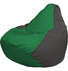 Кресло-мешок Flagman Груша Медиум Г1.1-238 зелёный/тёмно-серый