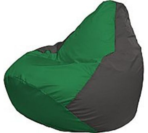 Кресло-мешок Flagman Груша Медиум Г1.1-238 зелёный/тёмно-серый