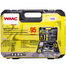 Безударная дрель WMC Tools 1095 набор оснастки