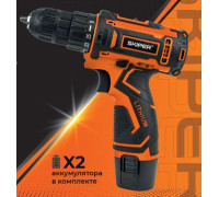 Дрель-шуруповерт Skiper DF420B с 2-мя АКБ, кейс