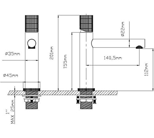 Смеситель Vincea VBF-4G1GM