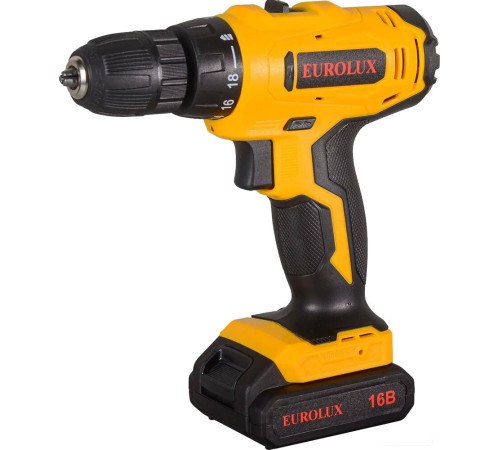 Дрель-шуруповерт Eurolux ДА-16/2Li 72/14/51 с 2-мя АКБ, кейс