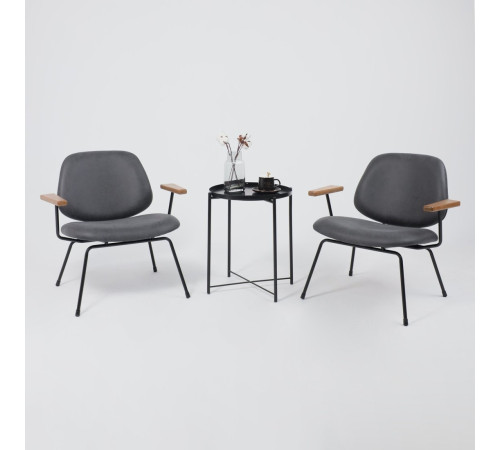 Стул AksHome Rudo экокожа винтажный черный WATUSI 16/черный