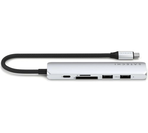 Док-станция Satechi 6-in-1 USB-C Slim Multiport Adapter ST-P6SS серебристый