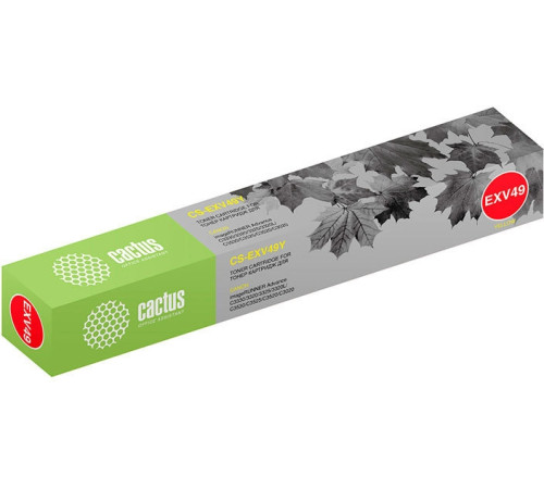 Картридж CACTUS CS-EXV49Y аналог Canon C-EXV49 Yellow