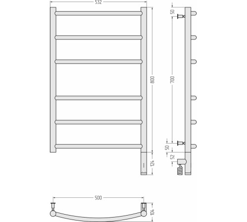 Полотенцесушитель Сунержа Галант 3.0 80x50 31-5801-8050