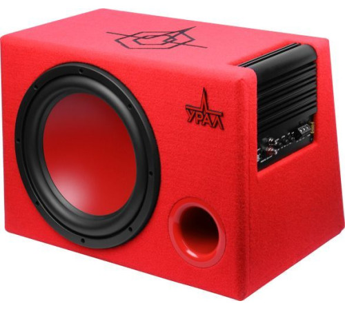 Корпусной активный сабвуфер Урал АС-У12А красный