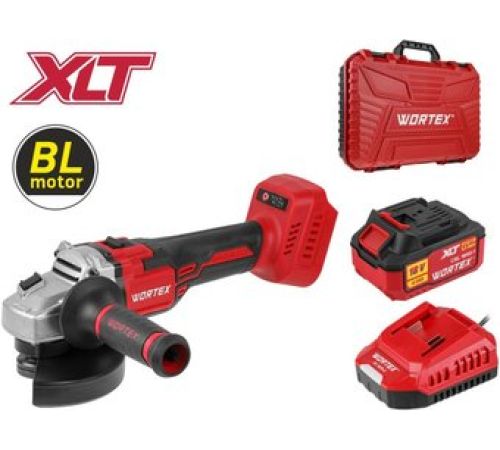 Угловая шлифмашина Wortex CAG 1812 S ALL1 XLT SET 2329179 с 1-им АКБ, кейс