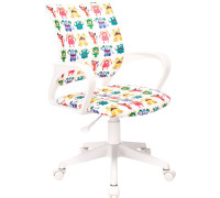 Офисное кресло Бюрократ Burokids 1W 1687096 белый/пластик белый