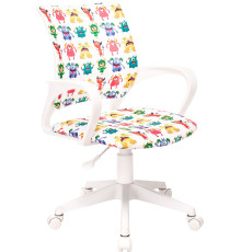 Офисное кресло Бюрократ Burokids 1W 1687096 белый/пластик белый