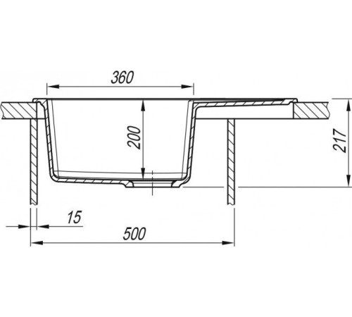 Кухонная мойка ARFEKA Zia 65 графитовый