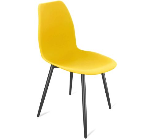 Стул Sheffilton SHT-ST29/S95-1 желтый/черный муар