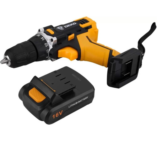 Дрель-шуруповерт Deko DKCD16FU-Li 063-4099 с 2-мя АКБ, кейс, набор оснастки