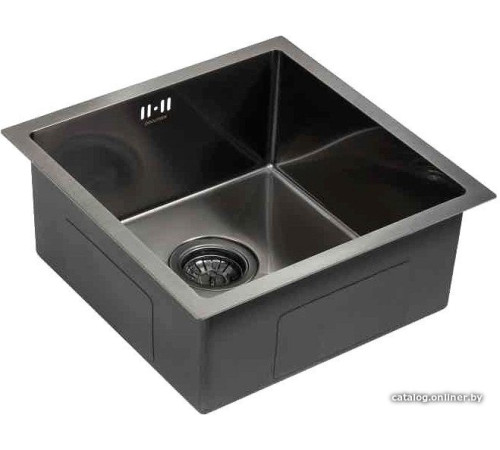 Кухонная мойка Paulmark Next 44 Uni PM214444-GM черный/вороненая сталь