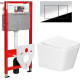 Унитаз подвесной Lauter Square 214903 + TECE Kit 9400412 с кнопкой хром