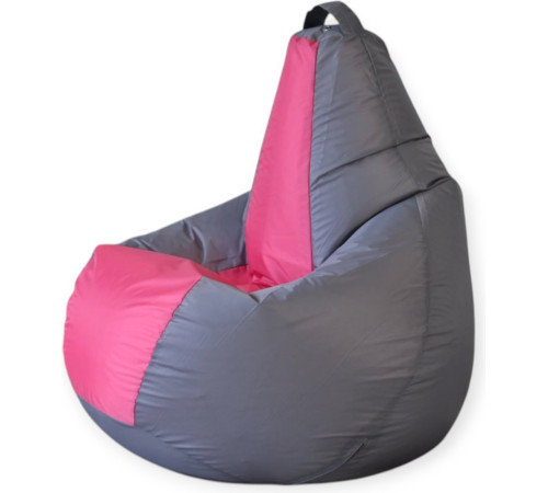 Кресло-мешок Mio Tesoro Груша Kombo XXL GF-130x85-SF серый/фуксия