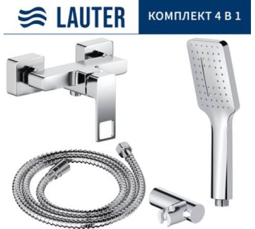 Смеситель Lauter Cascade 21СК9615C + 21СКFG80101C + 21S00126 + 21CKFS90120