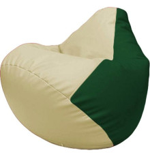 Кресло-мешок Flagman Груша Макси Г2.3-1001 светло-бежевый/зеленый