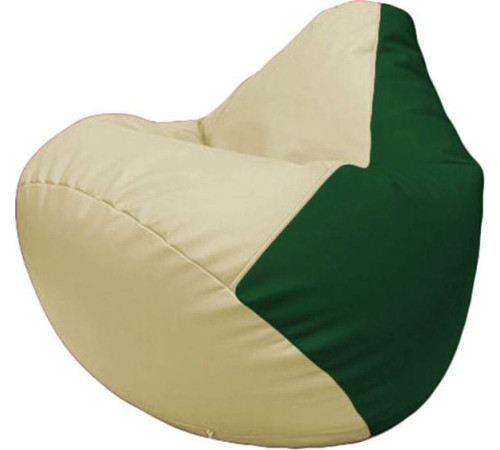 Кресло-мешок Flagman Груша Макси Г2.3-1001 светло-бежевый/зеленый