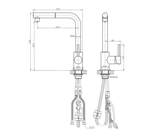 Смеситель Gross Aqua ExtraPlus 3145609С
