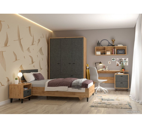 Стол Black Red White Grace BIU2S дуб наварра/графит