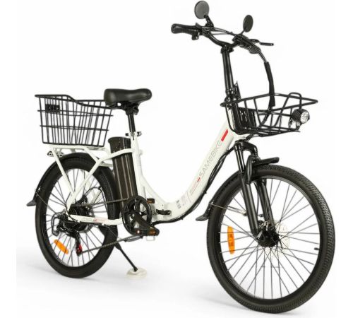 Электровелосипед SameBike M100 белый