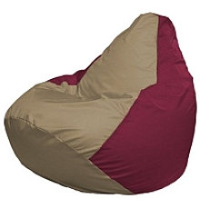 Кресло-мешок Flagman Груша Мини L Г0.1-97 темно-бежевый/бордовый
