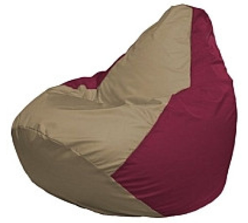 Кресло-мешок Flagman Груша Мини L Г0.1-97 темно-бежевый/бордовый